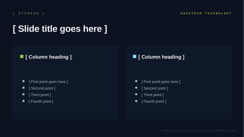 Two-column slide preview