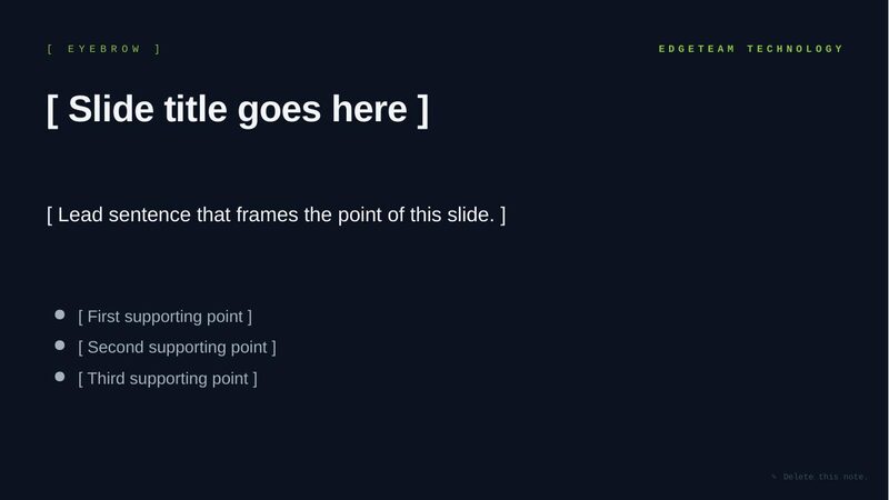 Standard content slide preview